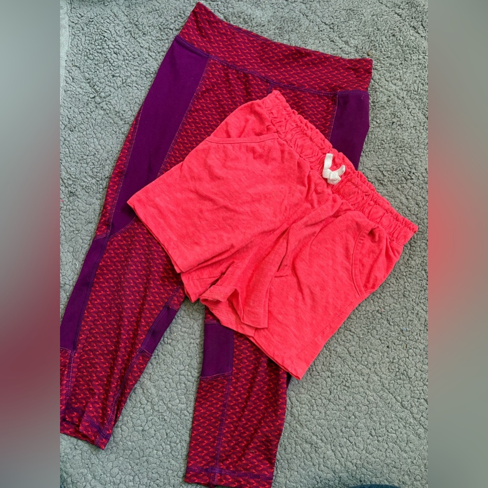 MTA Sport Kids Bottoms - Red and Purple and Coral Shorts Bundle